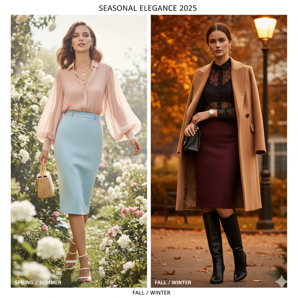 Pencil Skirts & Sheer Fabrics 2025|Theinsidetune